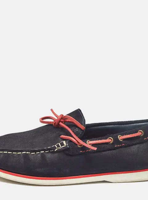 CH Carolina Herrera Black Suede Slip On Loafers Size 41