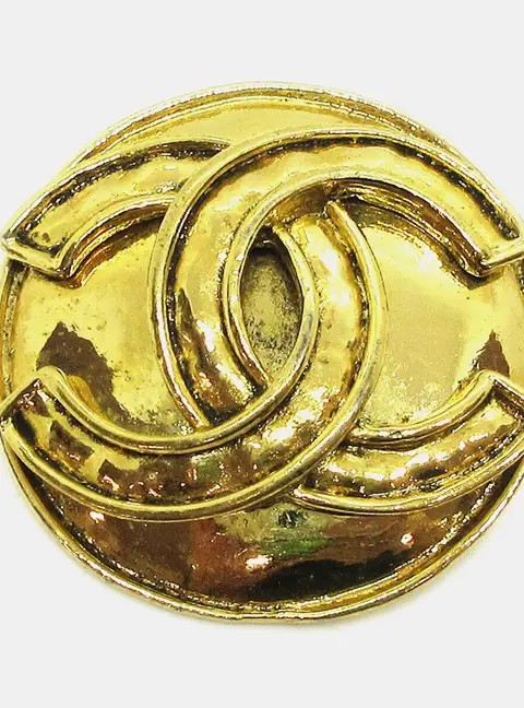 Chanel Medallion Gold Brooch