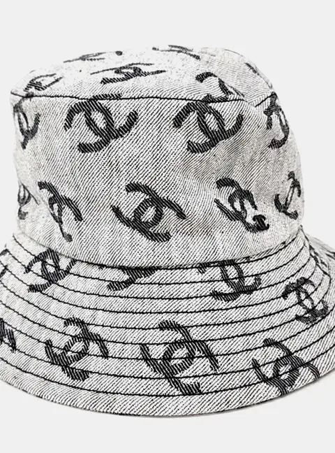 Chanel cotton grey bucket hat