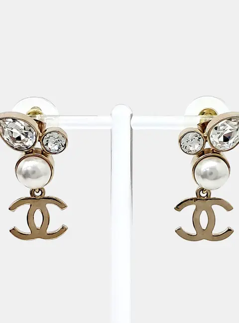 Chanel Gold Tone Earrings