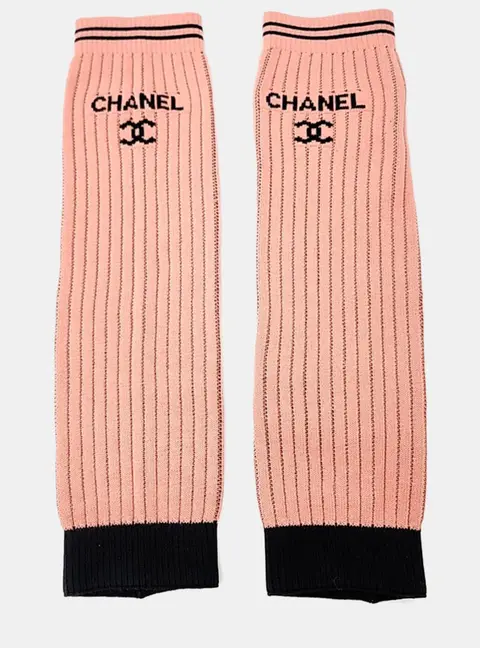 Chanel pink leg warmers