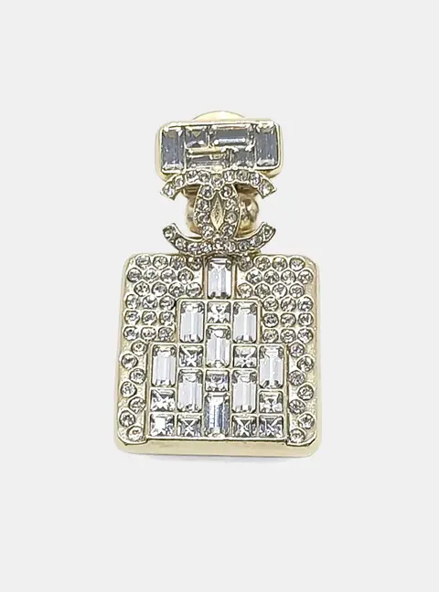 Chanel Metal perfume bottle brooch