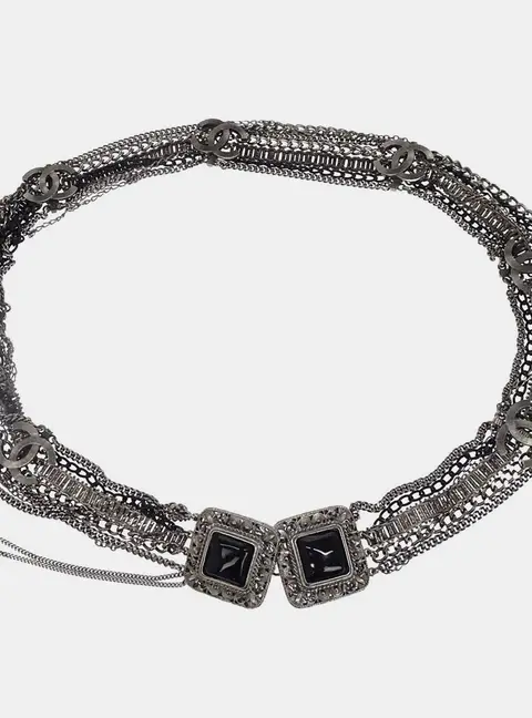 Chanel Gripoix Small Silver Chain Belt