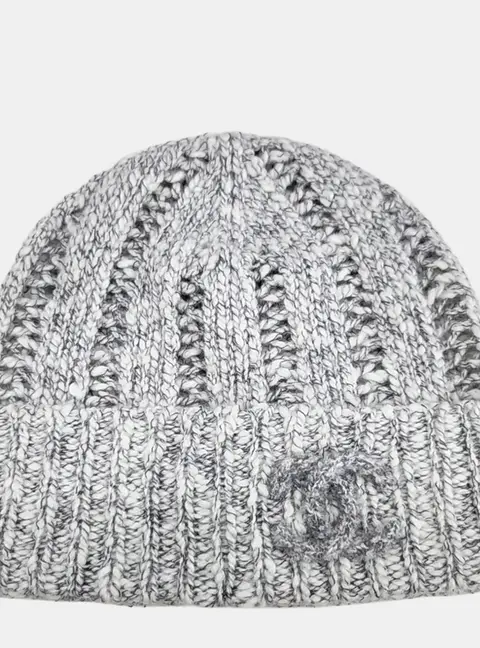 Chanel Wool Black White Beanie