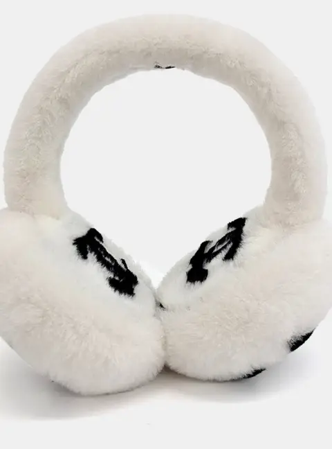 Chanel White Fur earmuffs