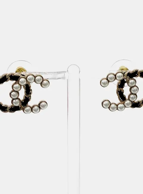 Chanel logo earrings