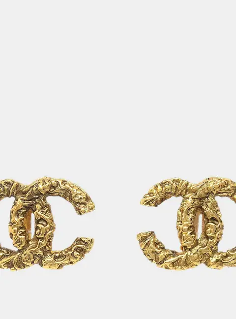 Chanel Gold CC Clip-On Earrings