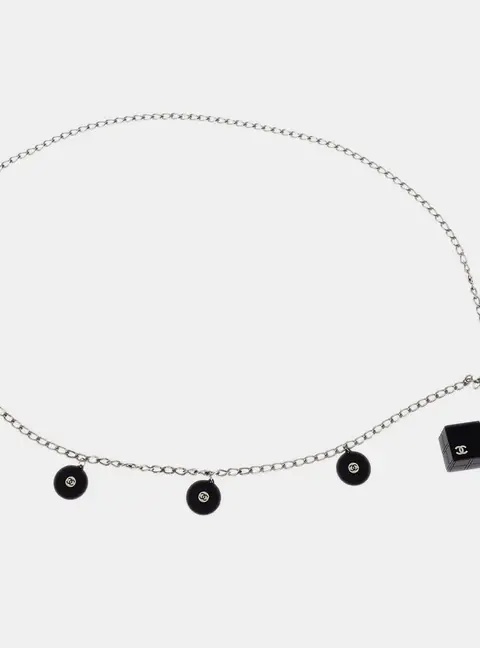 Chanel Cube Record Chain Belt Silver