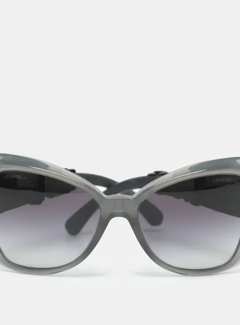 Chanel Black Gradient 5317-Q-A CC Camellia Butterfly Sunglasses