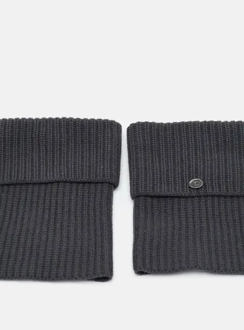 Chanel Grey Wool & Cashmere Knit Leg Warmers