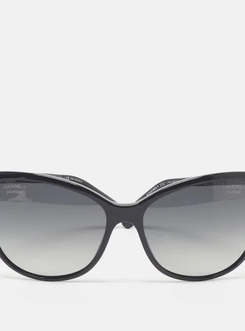 Chanel Black Polarized 5352 A Butterfly Sunglasses