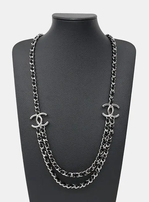 Chanel patent chain necklace