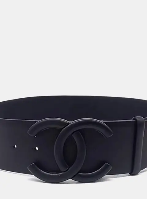 Chanel Leather Logo Belt