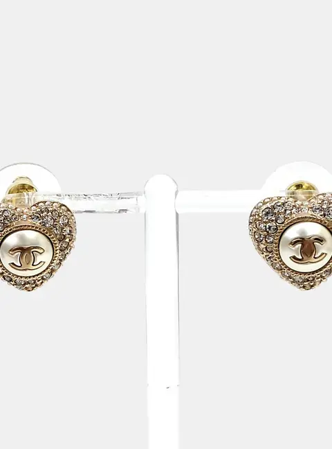 Chanel Gold Tone Earrings