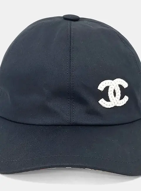 Chanel Black Cotton Cap