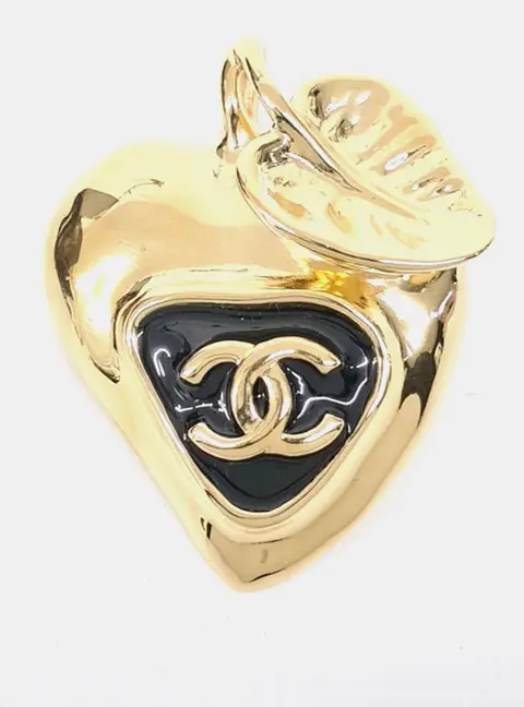 Chanel CC Gold Brooch