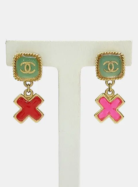Chanel metal earrings