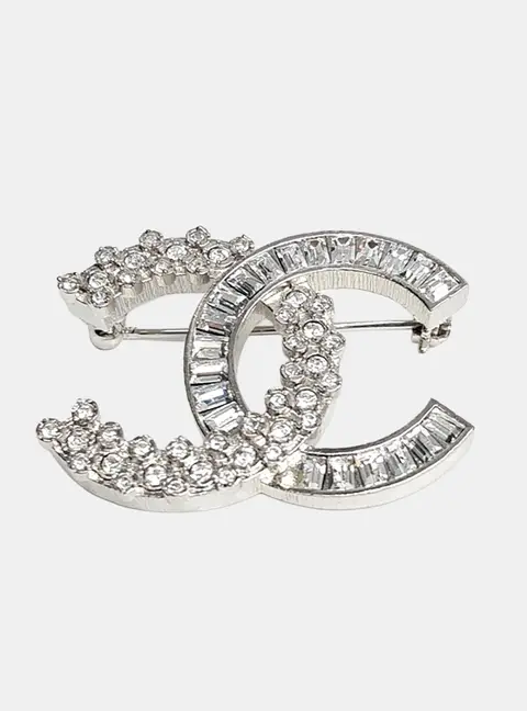 Chanel logo embellished brooch