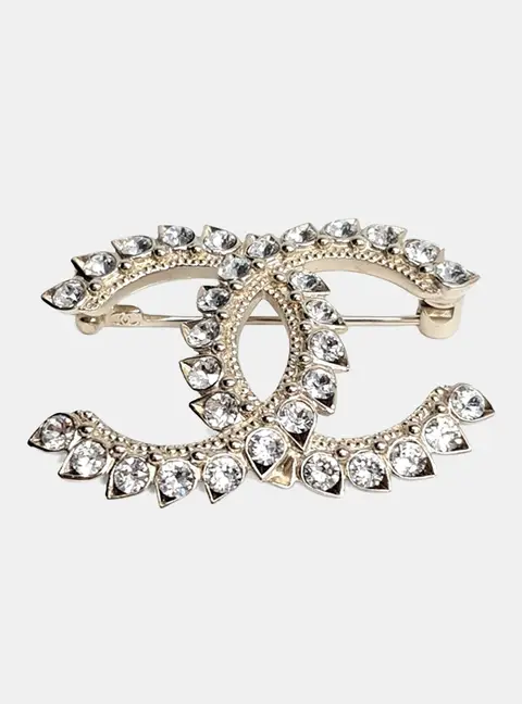 Chanel logo embellished brooch