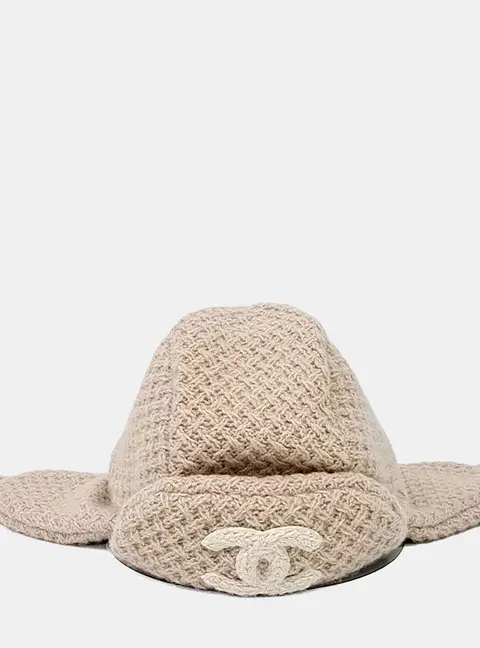 Chanel Beige Trapper Hat