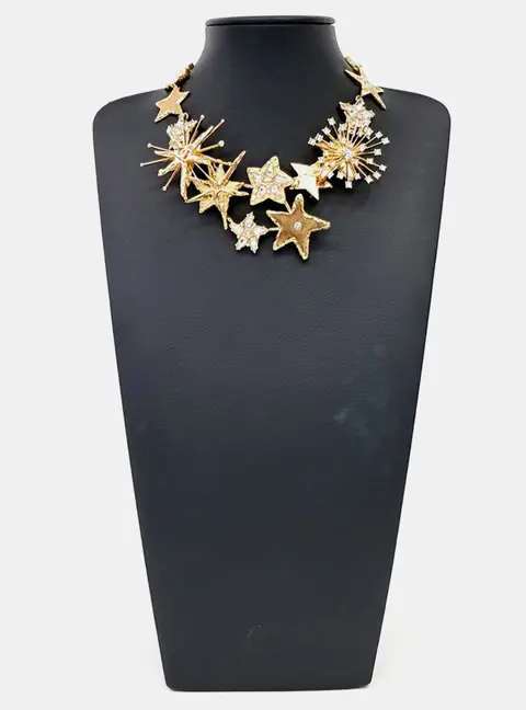 Chanel Golden Star Gold Tone Necklace
