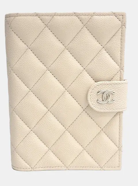 Chanel Beige Caviar Passport Wallet AP3791
