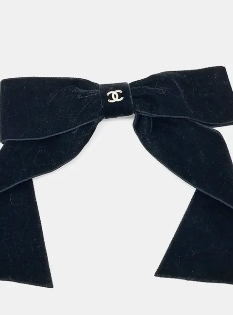 Chanel Velvet Ribbon Hairpin