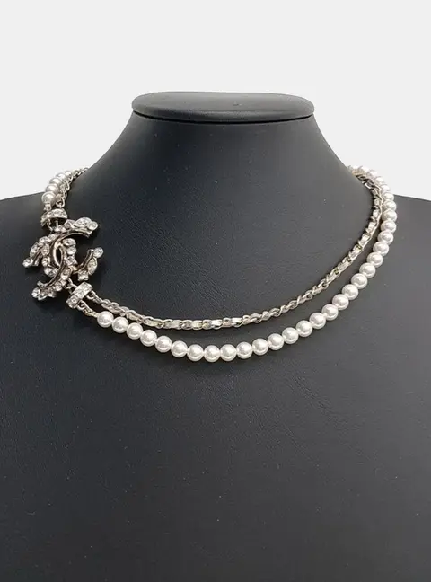 Chanel pearl chain necklace