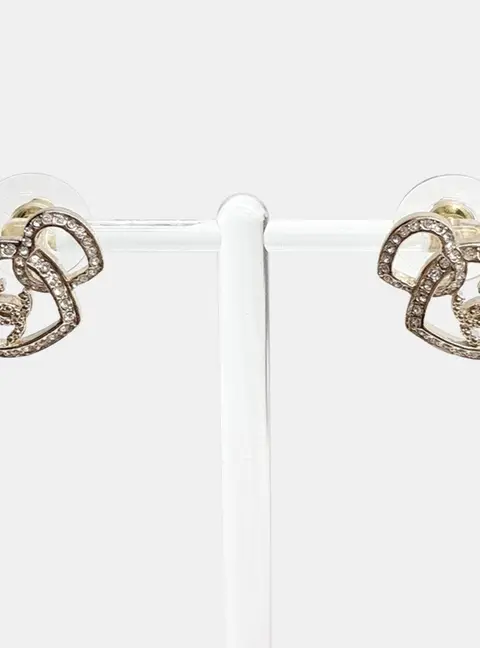 Chanel Double Heart Earrings