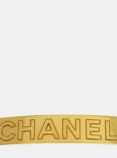 Chanel Vintage Logo 97A Gold Plated Barrette