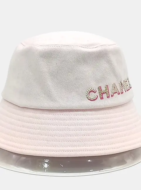 Chanel Light Pink Cotton Bucket Hat