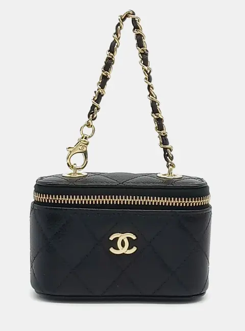 Chanel Black Caviar Mini Bag Charm