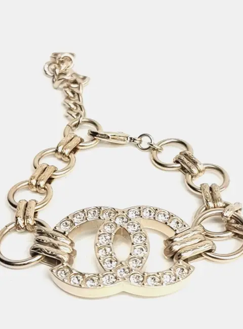 Chanel logo embellished chain bracelet