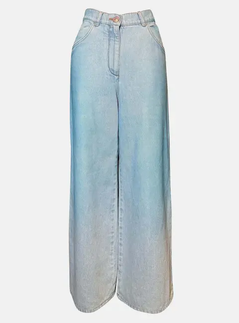 Chanel Wide -Leg Blue Denim Women's Jeans