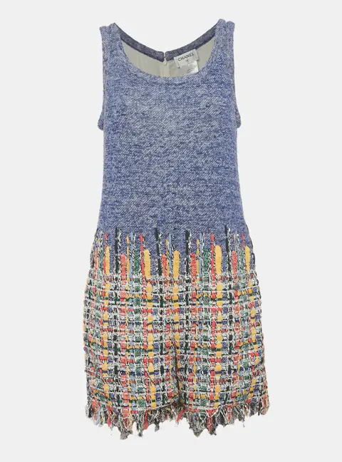 Chanel Multicolor Tweed Sleeveless Playsuit L
