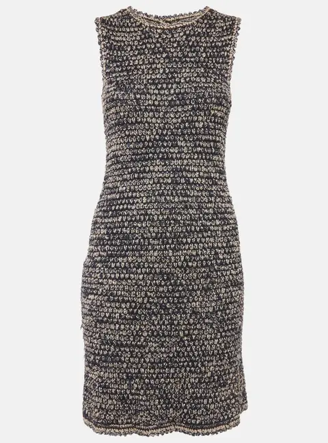 Chanel Blue/Pink Crochet Mini Dress S
