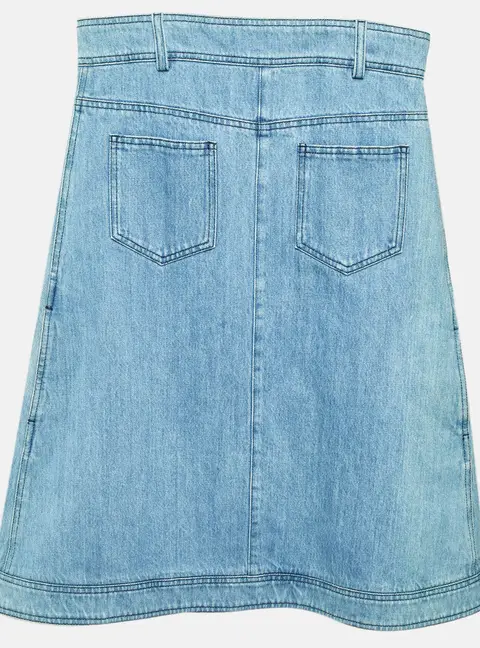 Chanel Blue Denim Strapless Mini Dress M