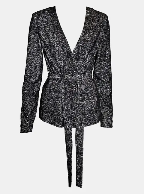 Chanel Black & White Outer with Belt FR 36