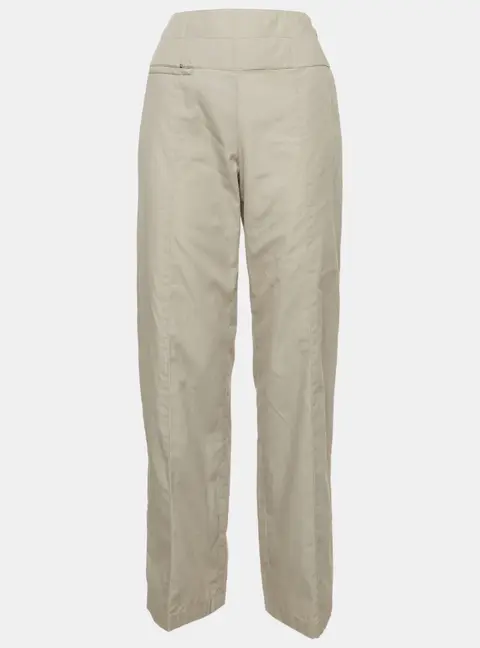Chanel Grey Cotton Straight Fit Pants M