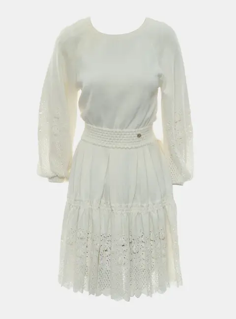 Chanel Long Sleeve Knitted Dress FR 34