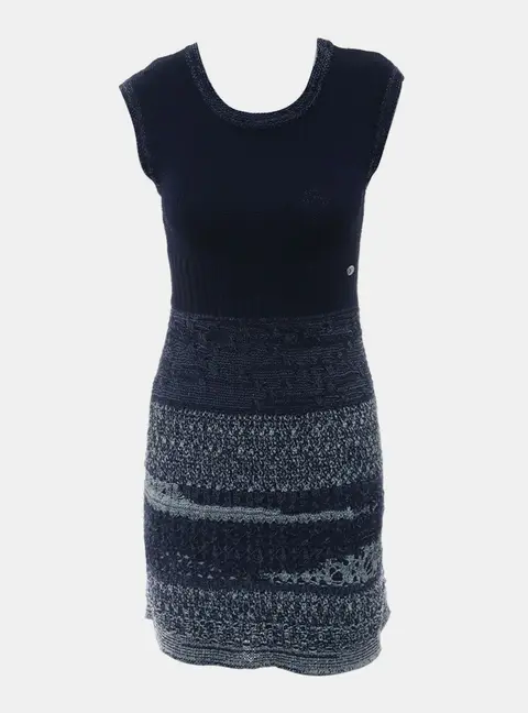 Chanel Knitted Sleeveless Dress FR 34