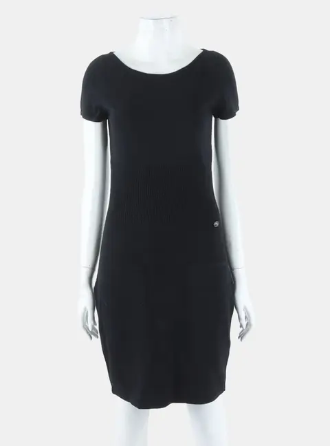 Chanel Rayon Black dress 36