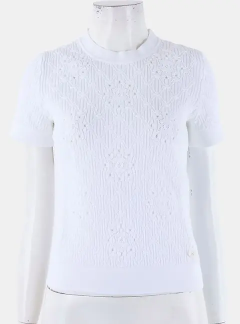 Chanel White knit IT 36