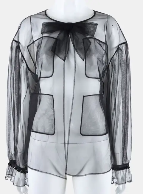 Chanel tulle blouse FR 36