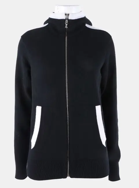 Chanel knit zip-up hoodie S