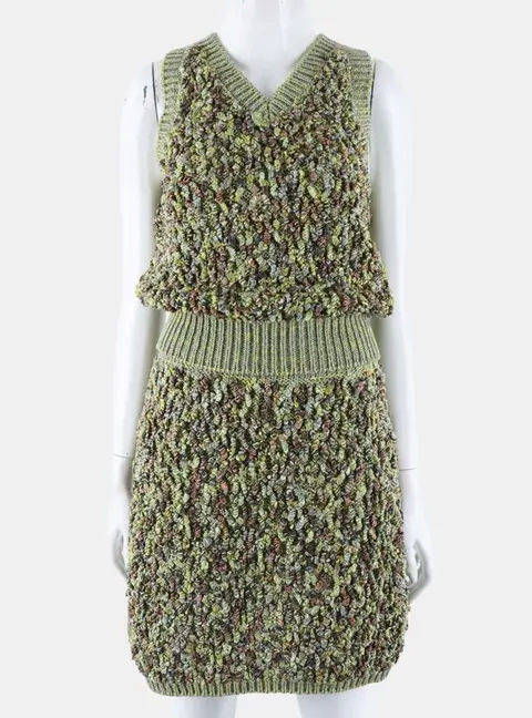 Chanel knit vest and skirt two-piece set IT 36