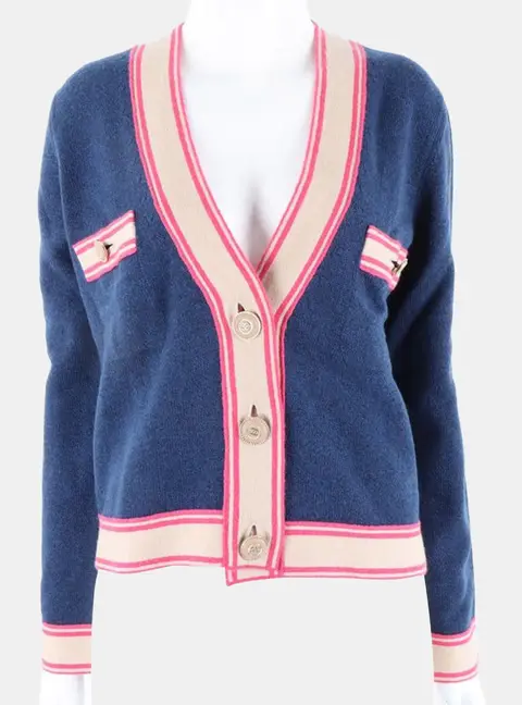 Chanel Multicolor Cashmere Cardigan IT 38