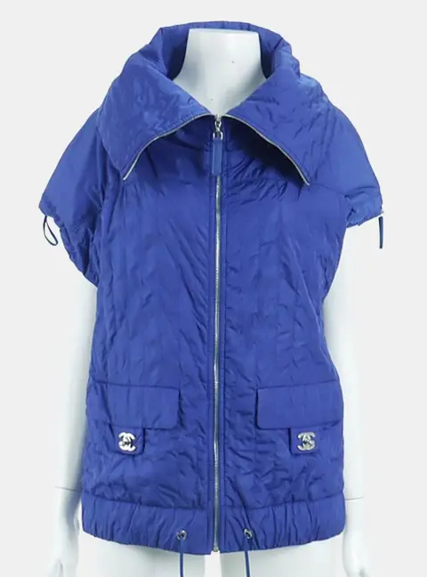 Chanel Blue Zip-up Vest IT  40