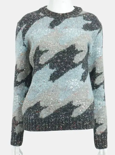 Chanel Multicolor Wool/ Silk Long Sleeved Knit Top Size XS