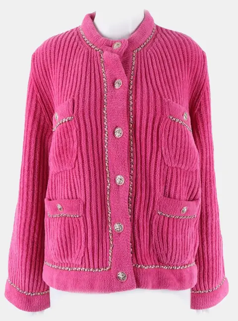 Chanel Pink Nylon Jacket Size XS